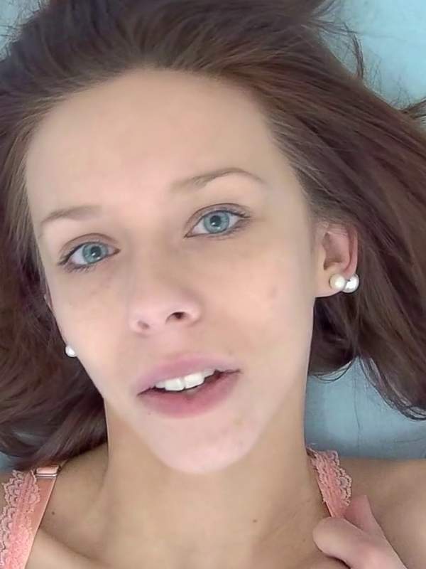 Czech Amateur masturbates on bed with finger and vibrator