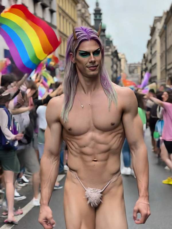 Drag Queen zeigt sich stolz in hohen Absätzen