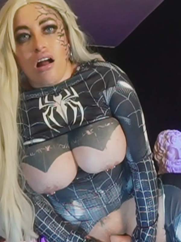 Venom Cosplay - Doppeltes Dildofick mit zwei Schwänzen