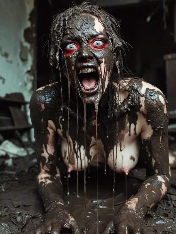 Schmutzige Amateurfrau wird nackt und freaky